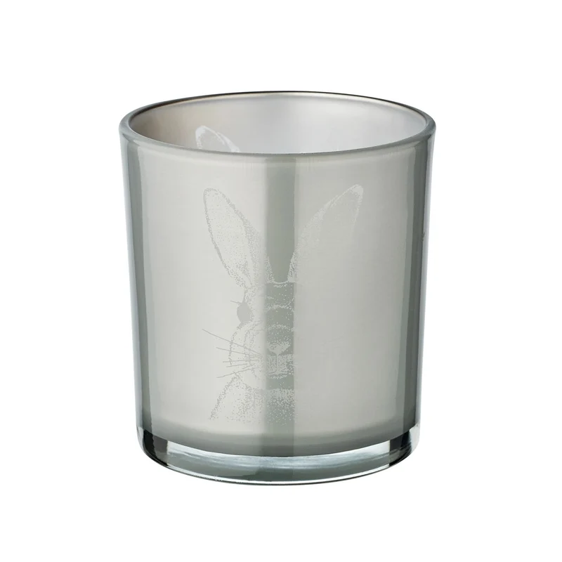 EDZARD Teelicht 2er Set Hase H 8 cm