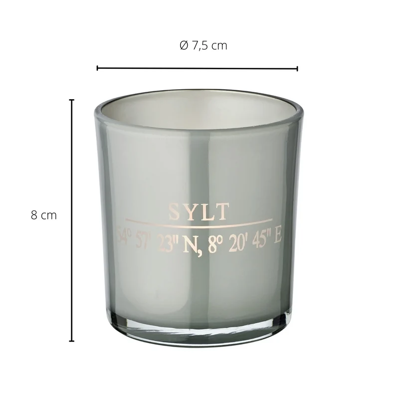 EDZARD Teelicht Sylt 2er Set H 8 cm
