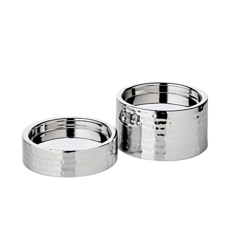 EDZARD Teelichthalter Luca 2er Set, Ø 9,5cm, H: 2,5/5cm