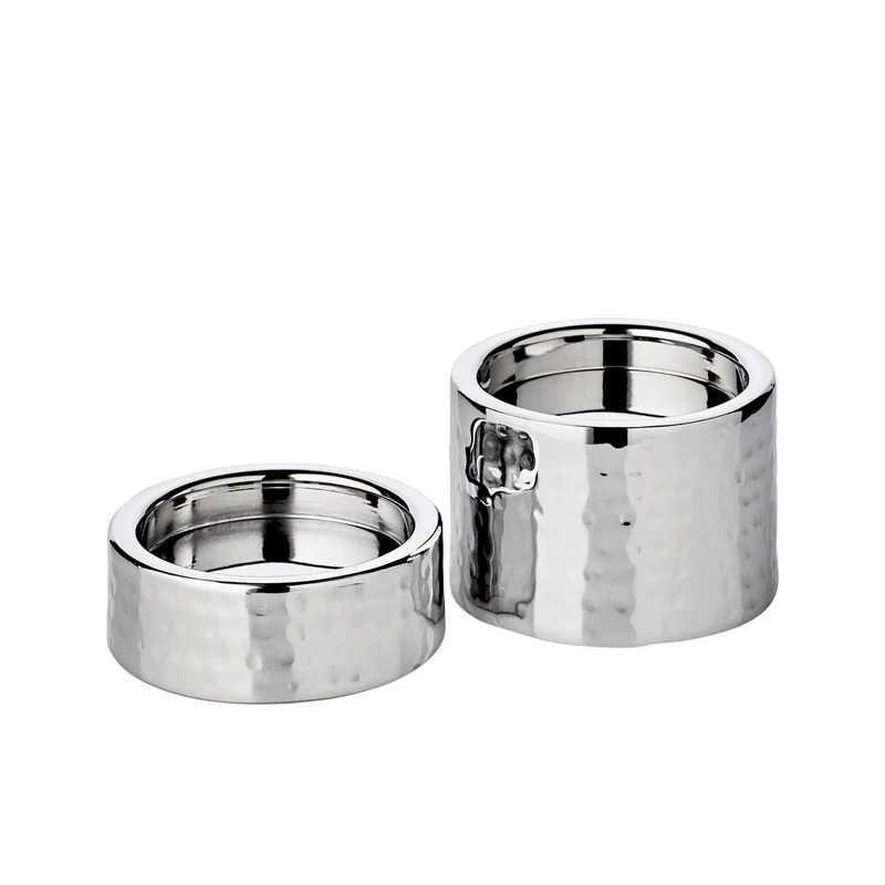 EDZARD Teelichthalter Luca 2er Set, Ø 7,5cm, H: 2,5/5cm