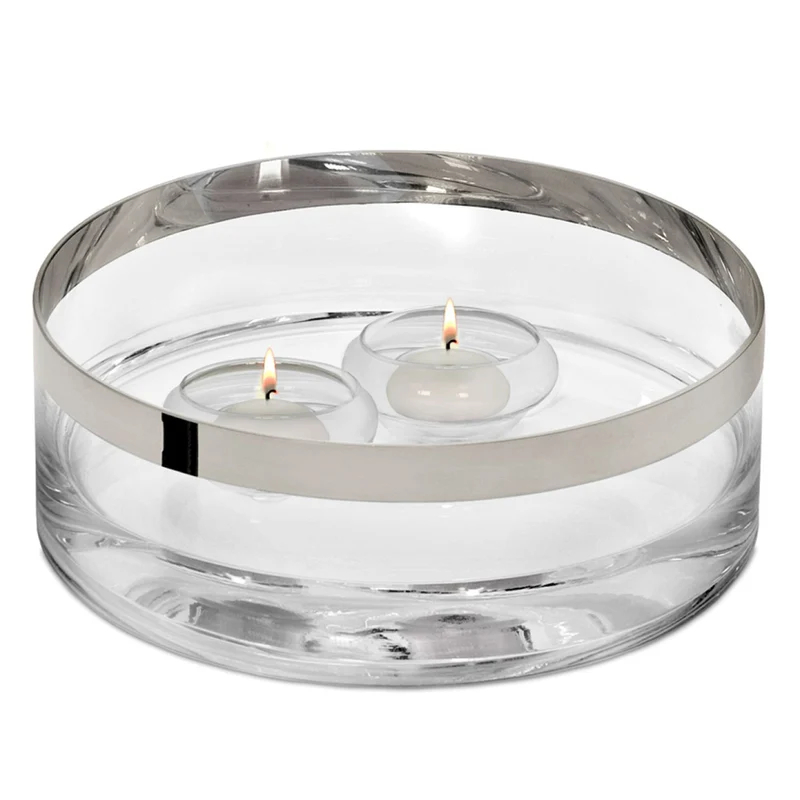 EDZARD Schwimm-Teelichthalter Iris 4er Satz H 4 cm