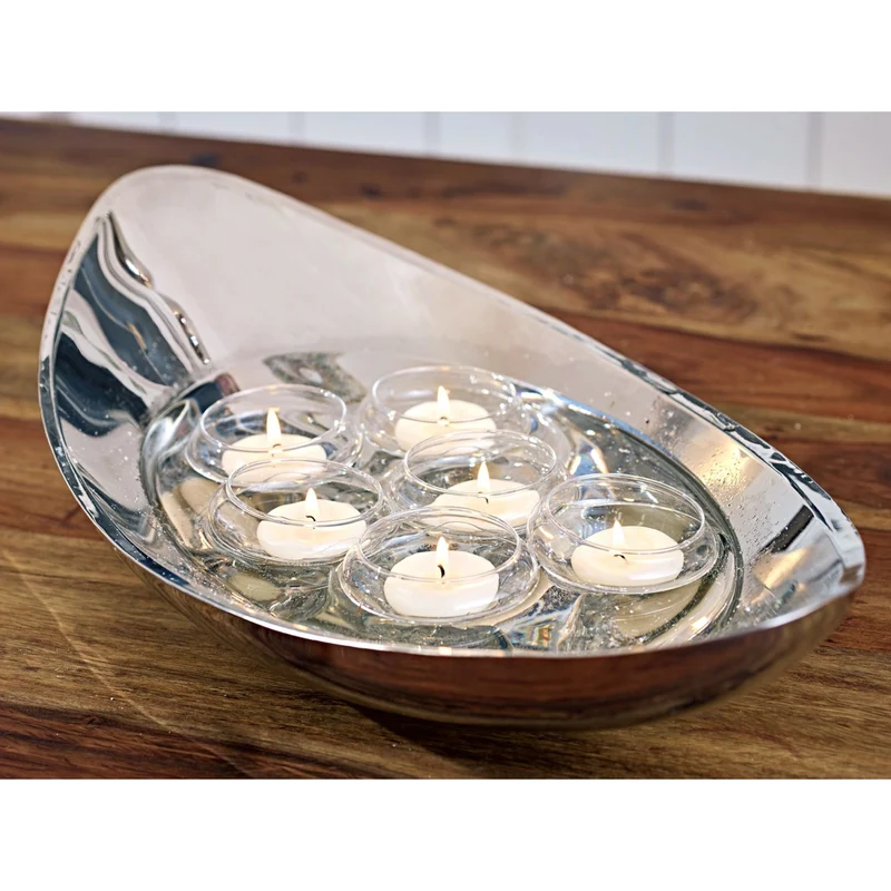 EDZARD Schwimm-Teelichthalter Iris 4er Satz H 4 cm