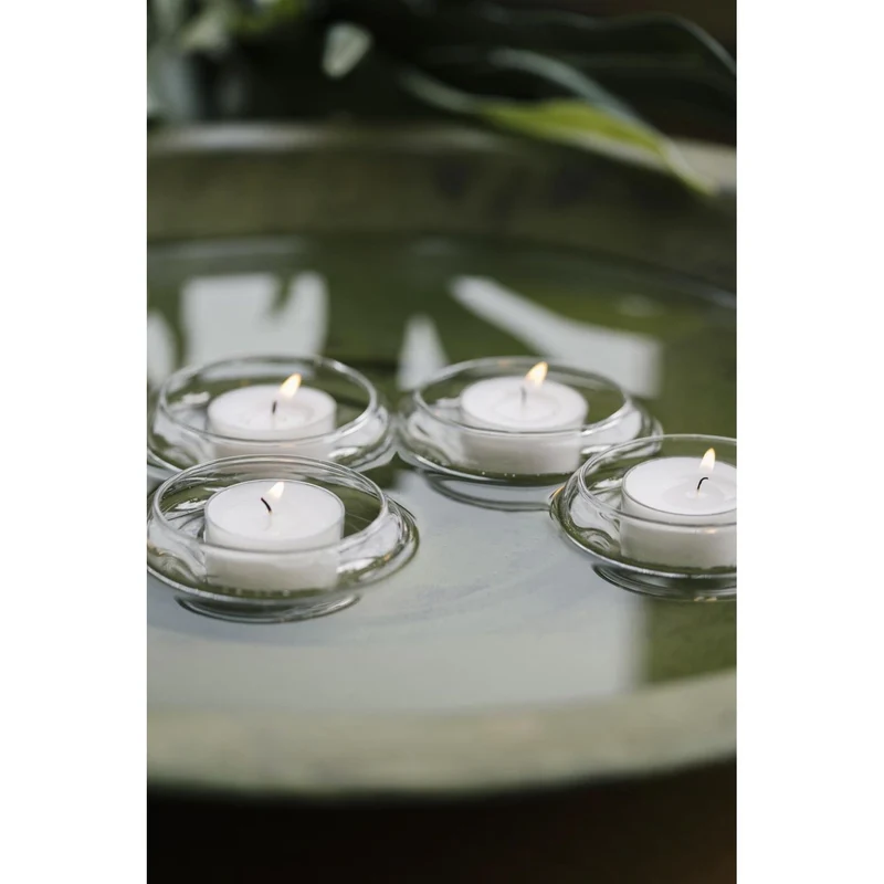 EDZARD Schwimm-Teelichthalter Iris 6er Satz H 4 cm
