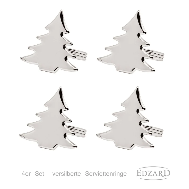 EDZARD Serviettenring Tanne 4er Satz H 5 cm