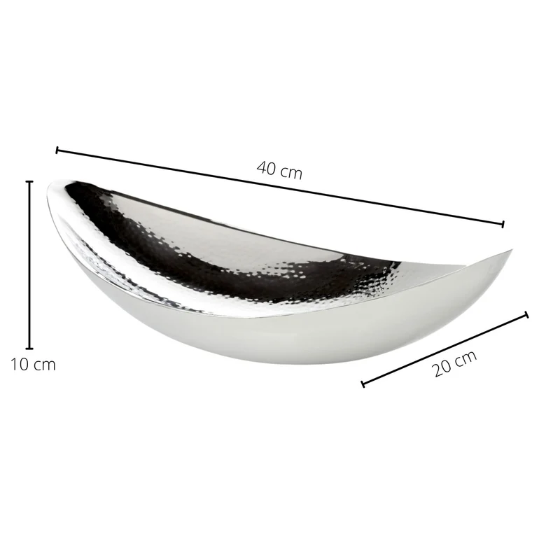 EDZARD Schale Halifax fein gehämmert L 40 cm