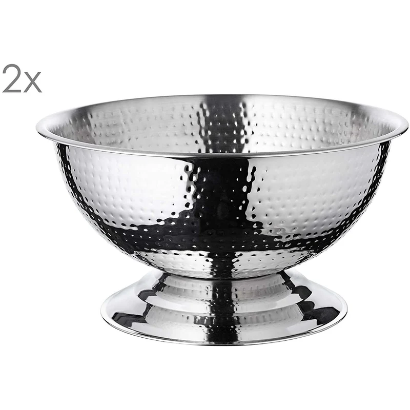 EDZARD 2er Set Champagner Schale Cara gehämmert Ø 40 cm
