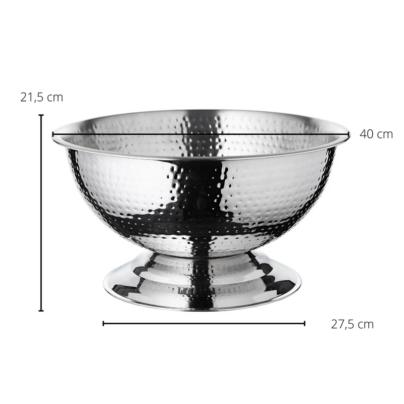 EDZARD 2er Set Champagner Schale Cara gehämmert Ø 40 cm