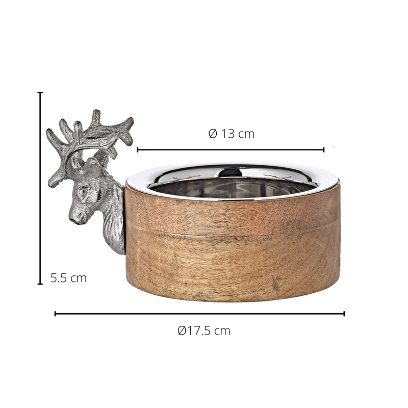 EDZARD Mangoholz Schale Vinedeer L 18 cm