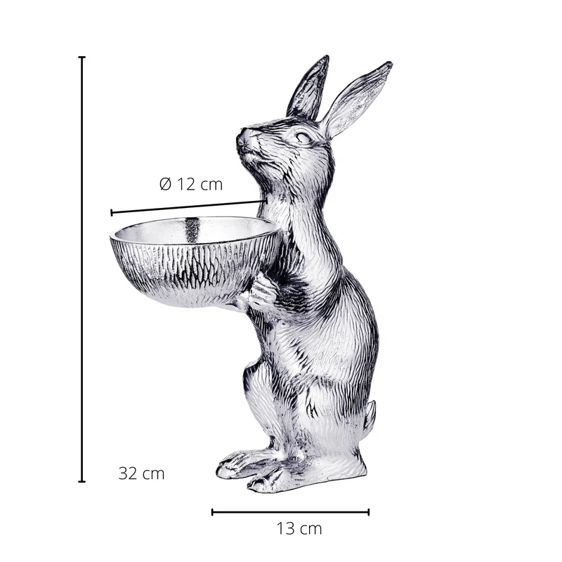 EDZARD Hase mit Schale Bert H 31 cm