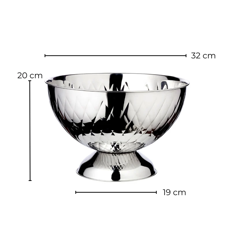 EDZARD Champagner Schale Ponza ribbed Ø 32 cm