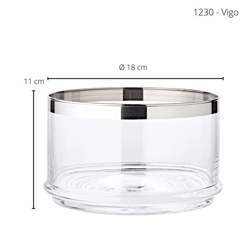 EDZARD Glasschale Vigo H 12 cm, D 18 cm