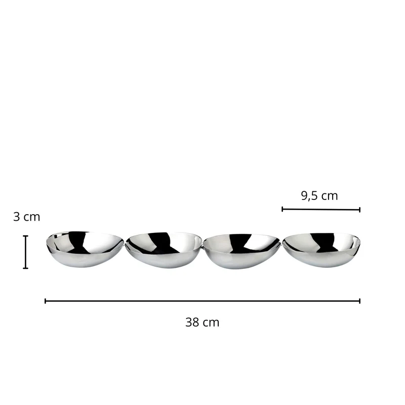 EDZARD Snackschale 4-Fach Luma L 38 cm