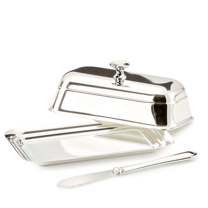 EDZARD Butterdose Mary mit Messer 8x13 cm
