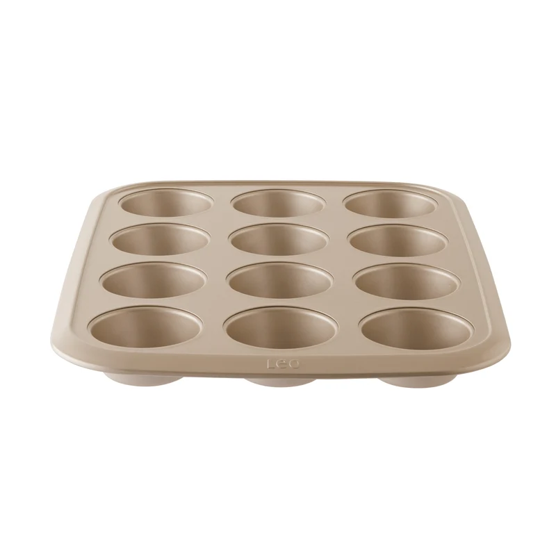 BergHOFF Teglia Muffin 12 Pezzi Leo Balance 8x3,5 cm in Carbon Steel