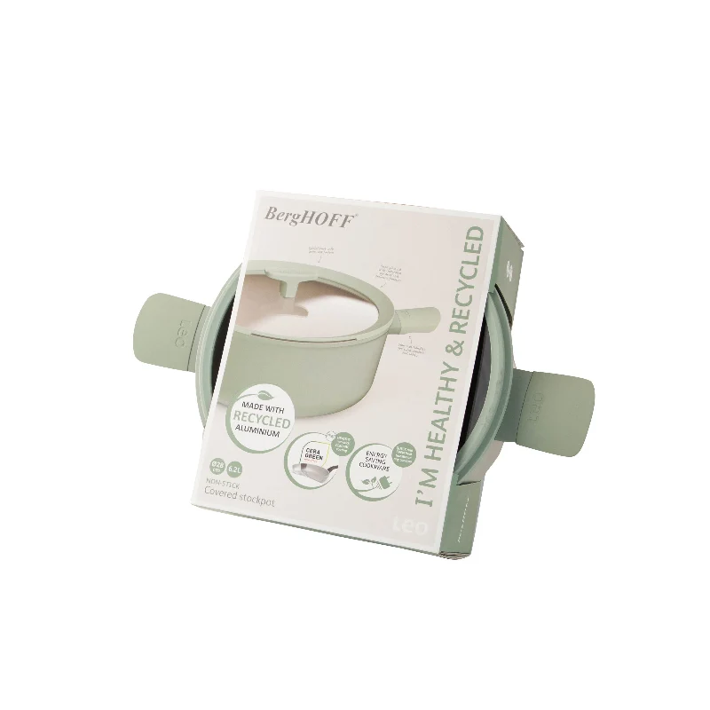 BergHOFF Pentola Antiaderente con Coperchio Leo Balance 28 cm Sage