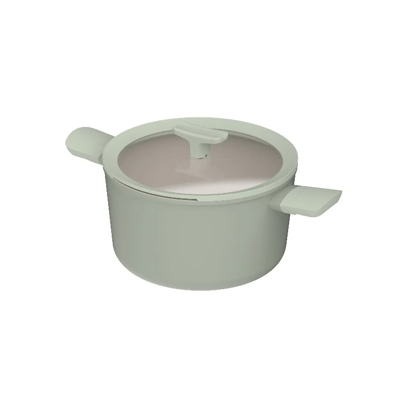 BergHOFF Casseruola Alta Antiaderente con Coperchio Leo Balance 24 cm Sage