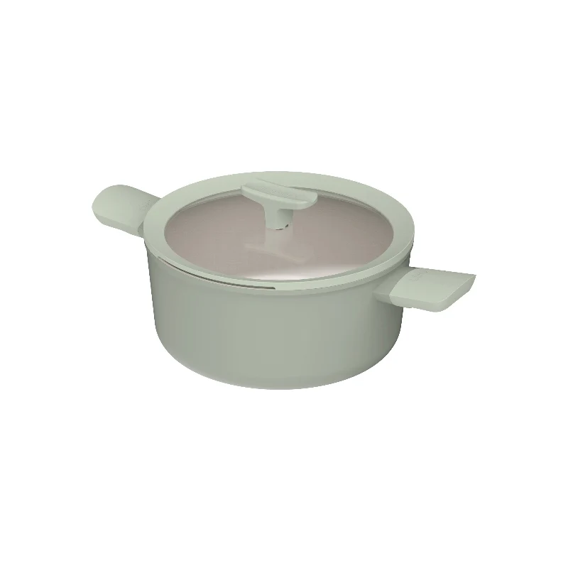 BergHOFF Casseruola Antiaderente con Coperchio Leo Balance 24 cm Sage