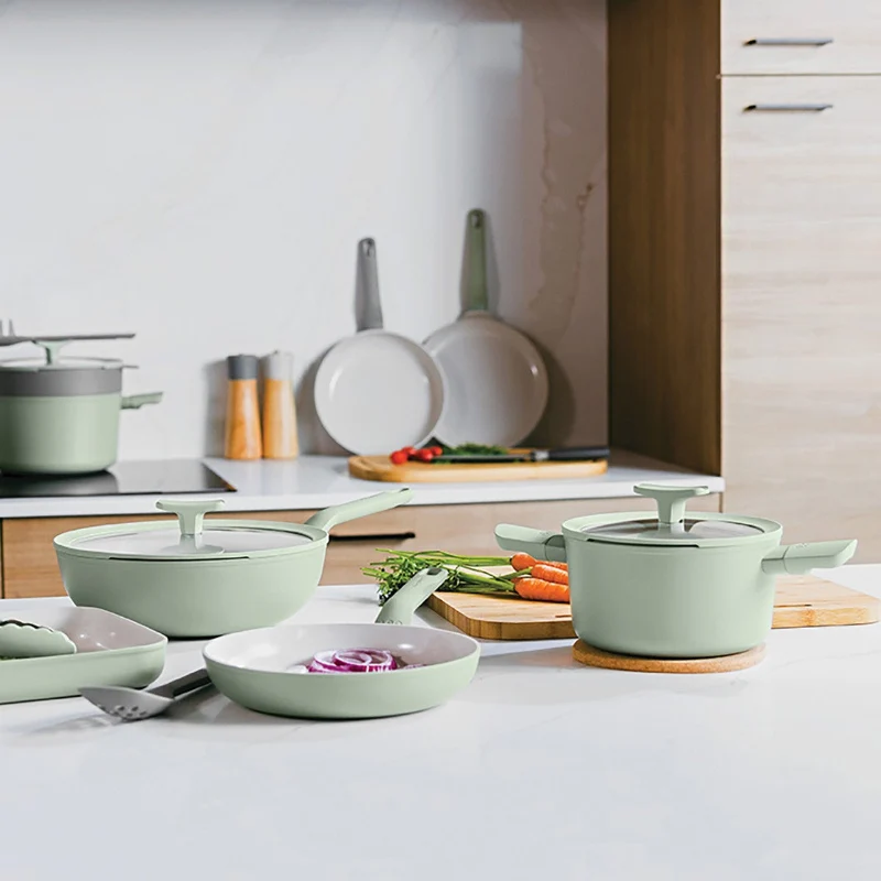 BergHOFF Casseruola Antiaderente con Coperchio Leo Balance 24 cm Sage