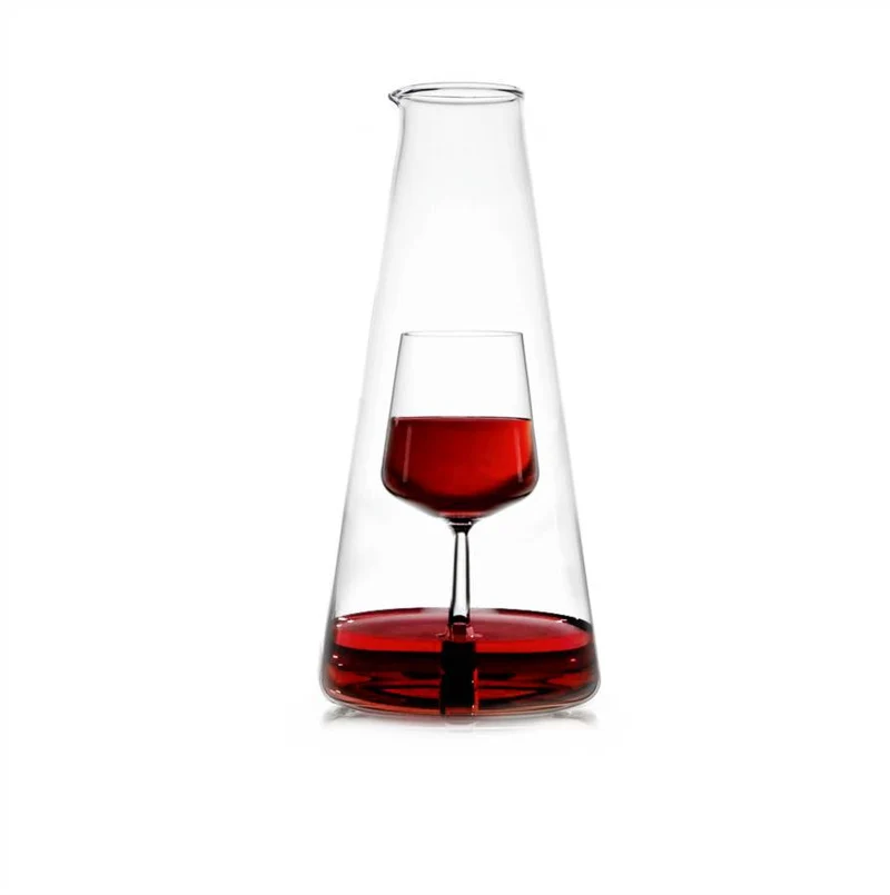 Ichendorf Milano Inbottiglia Decanter Vino con Calice Grande H25 cm