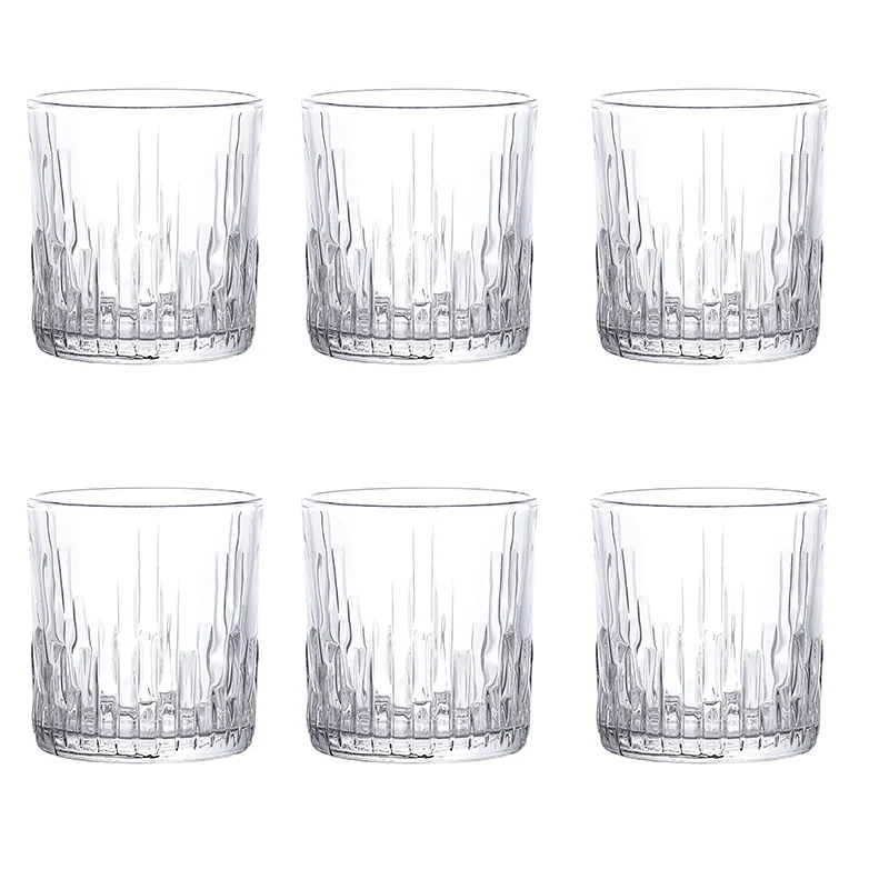 Tognana set 6 Bicchieri Tumbler Griffe Trasparente 335 ml