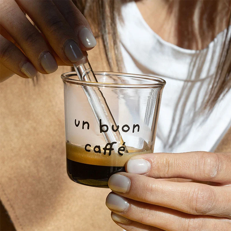 Simple Day Set 4 bicchierini espresso Un Buon Caffè con palettine incluse
