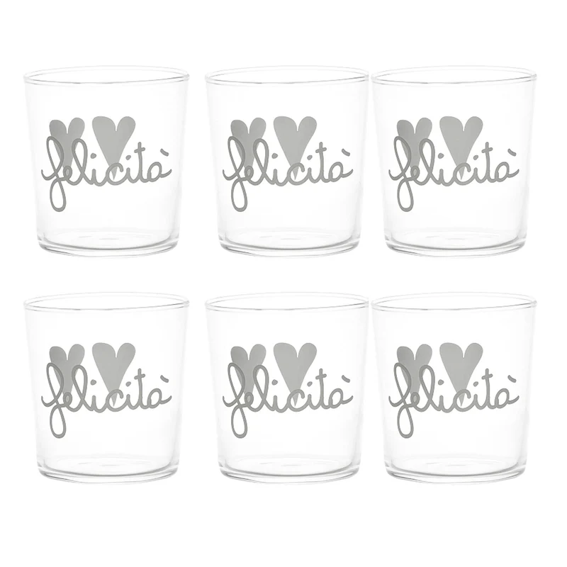 Simple Day Set 6 Bicchieri Acqua Felicità 35.5 cl
