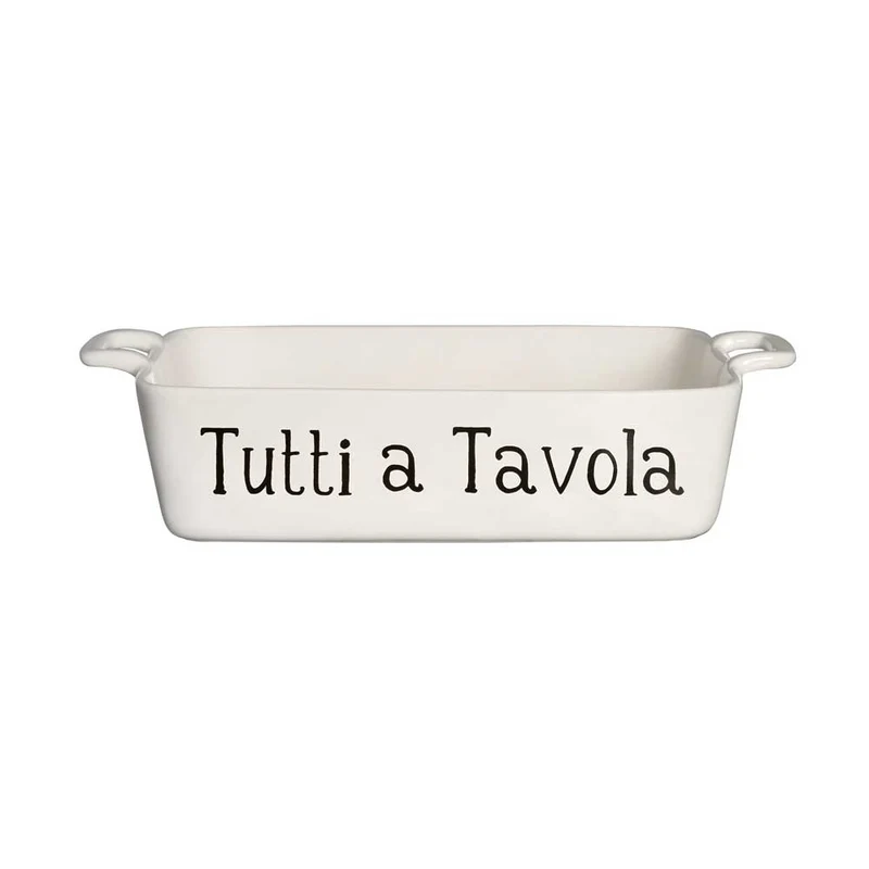 Simple Day Pirofila Tutti A Tavola in Gres 26x18 cm Bianca