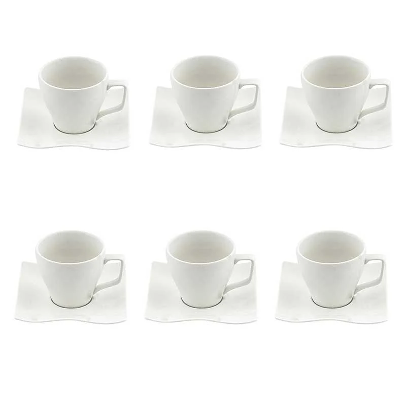 Villa Altachiara Servizio Caffè 6 Pezzi Ivory Quark con piattino