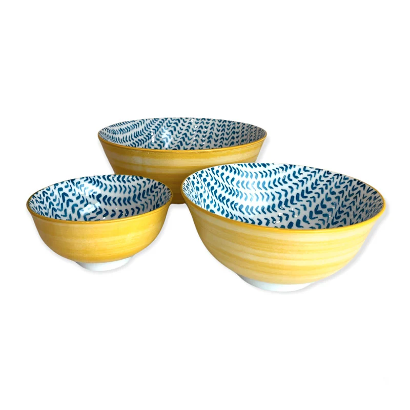 Villa Altachiara Set 3 Ciotole Cetara In Ceramica