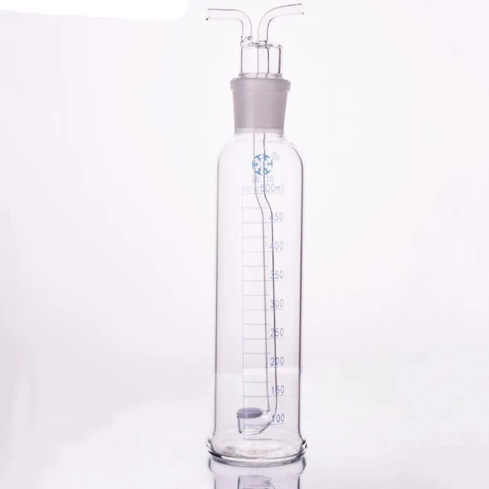 Gaswaschflasche nach Drechsel mit Fritte, mit Teilung, 250 bis 1.000 ml