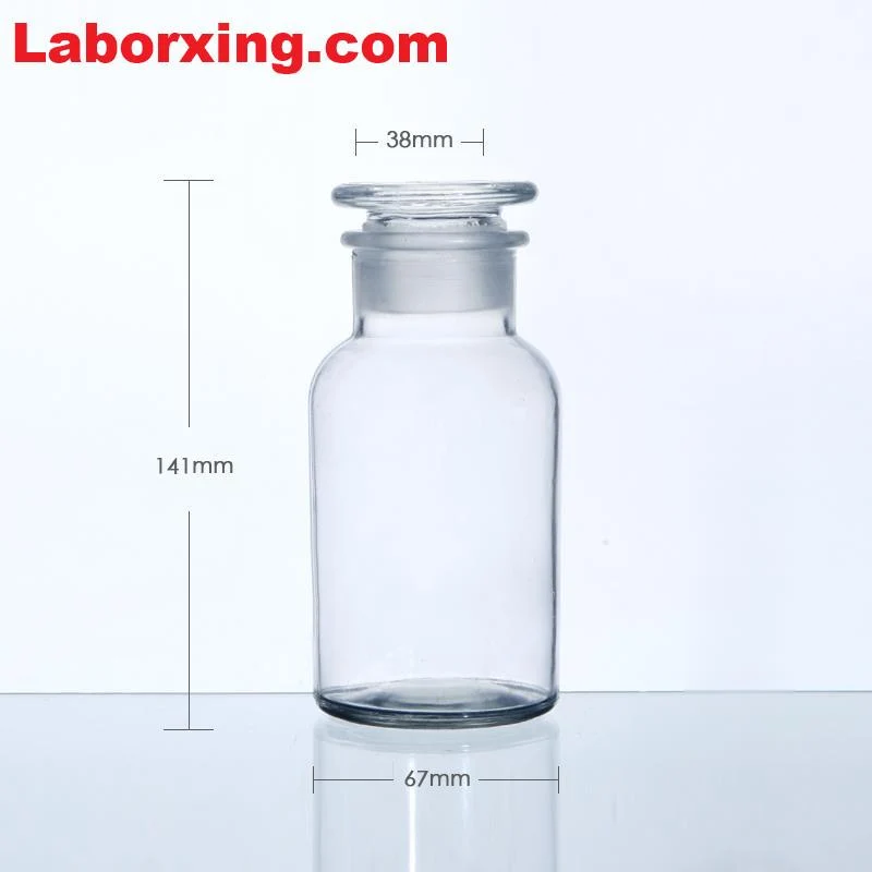 Steilbrustflasche mit Weithals, Klarglas, ohne Teilung, 30 ml bis 1.000 ml