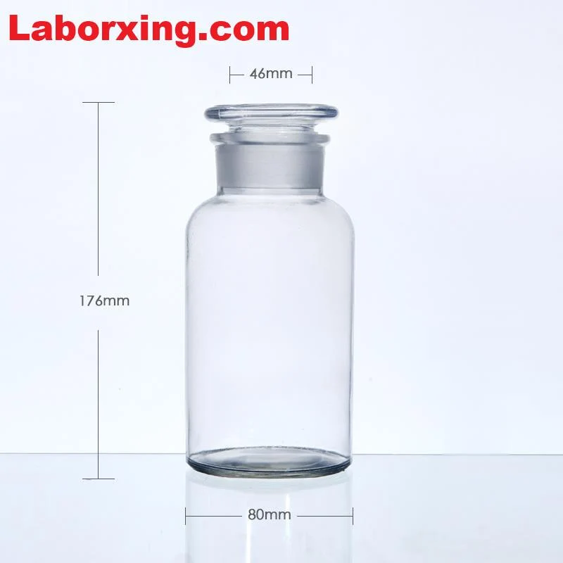 Steilbrustflasche mit Weithals, Klarglas, ohne Teilung, 30 ml bis 1.000 ml
