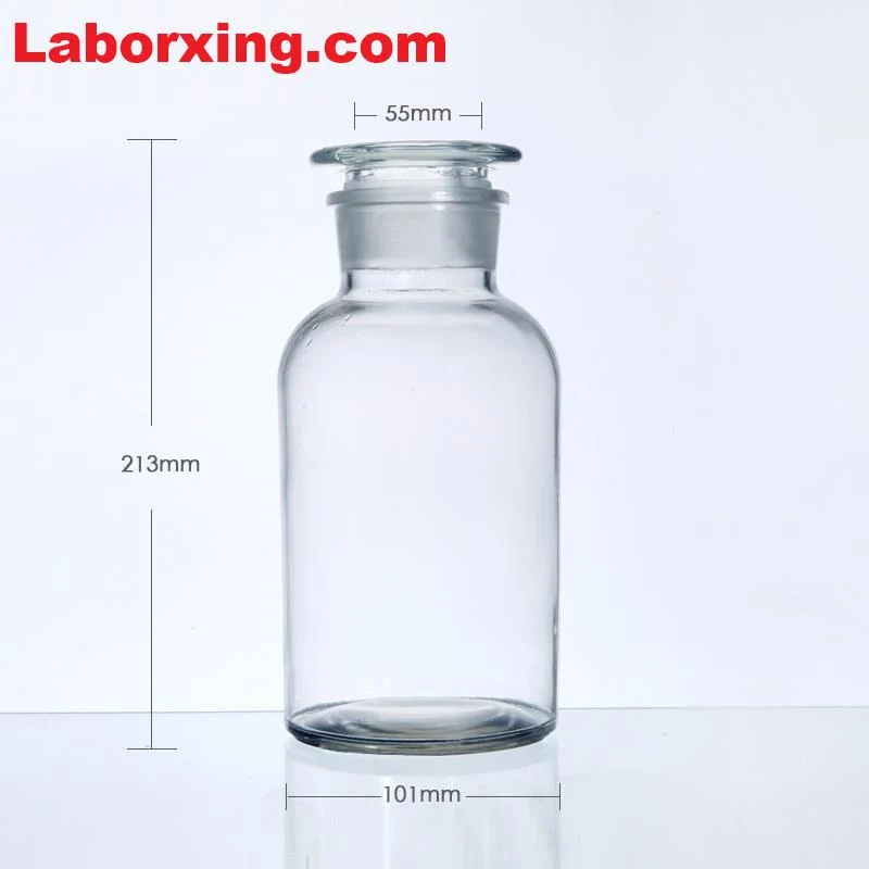 Steilbrustflasche mit Weithals, Klarglas, ohne Teilung, 30 ml bis 1.000 ml