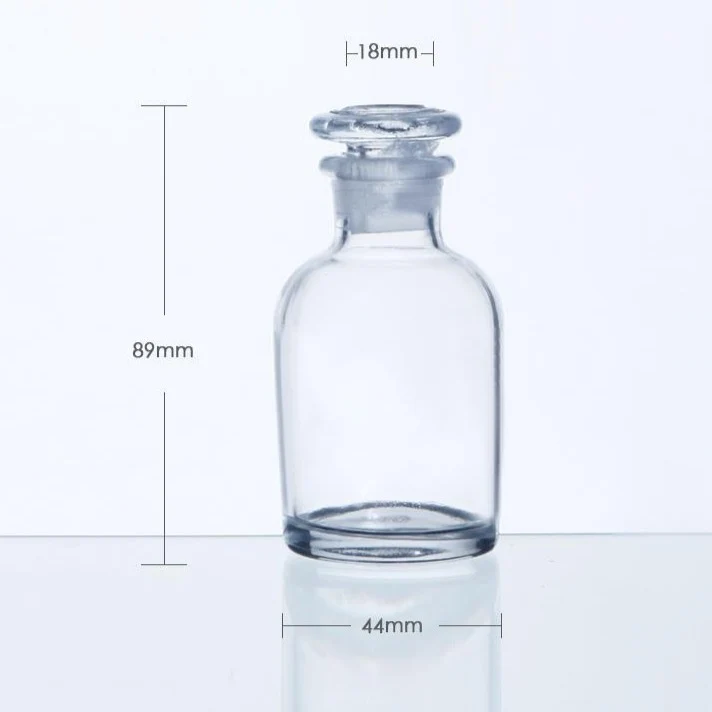 Steilbrustflasche mit Enghals, Klarglas, ohne Teilung, 30 ml bis 1.000 ml