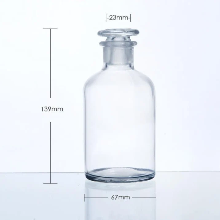 Steilbrustflasche mit Enghals, Klarglas, ohne Teilung, 30 ml bis 1.000 ml