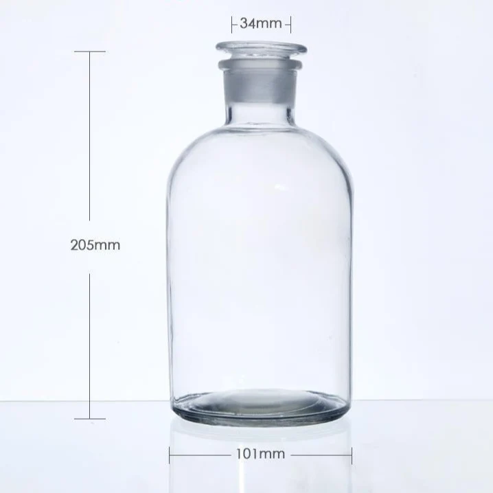 Steilbrustflasche mit Enghals, Klarglas, ohne Teilung, 30 ml bis 1.000 ml