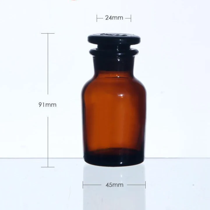 Steilbrustflasche mit Weithals, Braunglas, ohne Teilung, 30 ml bis 1.000 ml