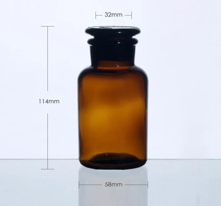 Steilbrustflasche mit Weithals, Braunglas, ohne Teilung, 30 ml bis 1.000 ml