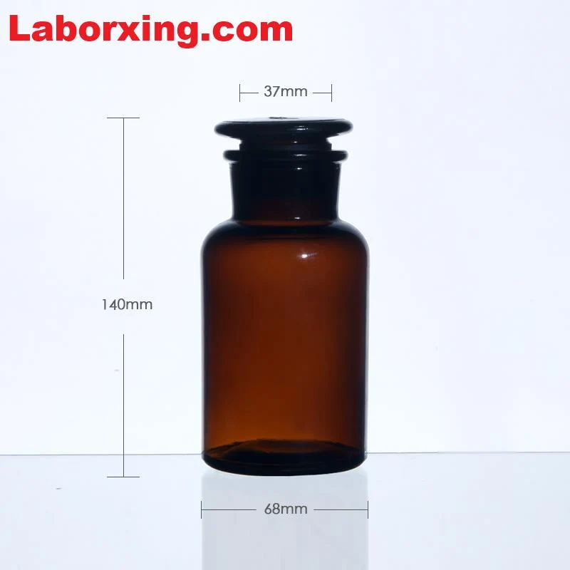 Steilbrustflasche mit Weithals, Braunglas, ohne Teilung, 30 ml bis 1.000 ml