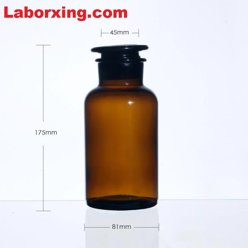 Steilbrustflasche mit Weithals, Braunglas, ohne Teilung, 30 ml bis 1.000 ml