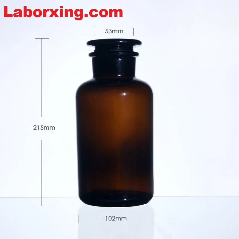 Steilbrustflasche mit Weithals, Braunglas, ohne Teilung, 30 ml bis 1.000 ml