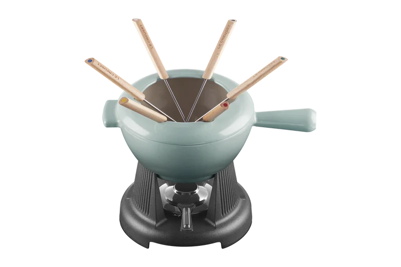 Le Creuset Fondue-Set für 6 Personen, Modell „Meersalz“