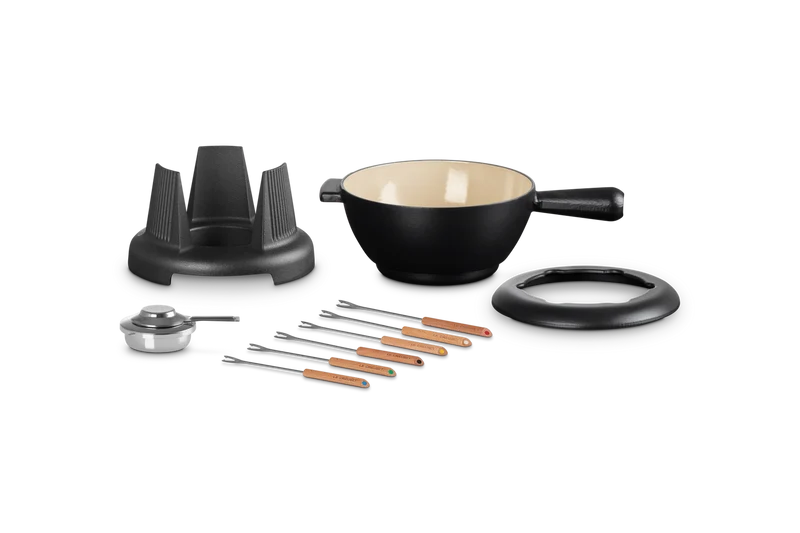 Le Creuset Fondue-Set 6-Personen-Modus 'Matte Black'