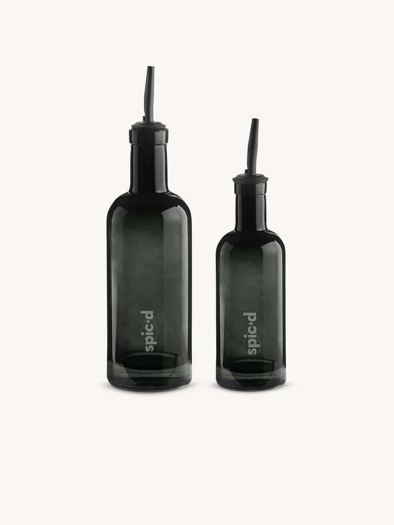 Spic'd Olivenölflaschen 'Night Shade' mit Olivenöl 450ml und 200ml