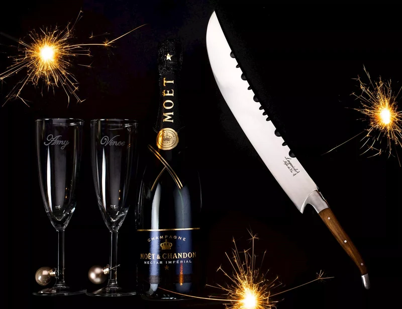 Laguiole Style de Vie Champagnersäbel 'Rose' 'Luxury Line'