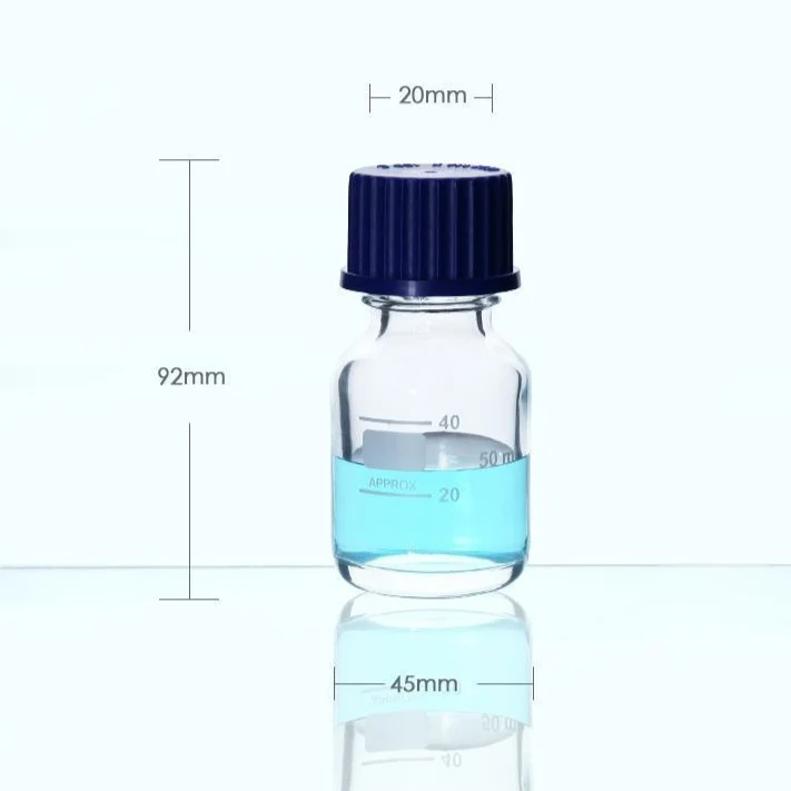 Gewindeflasche, Klarglas, mit Teilung, 25 ml bis 1.000 ml