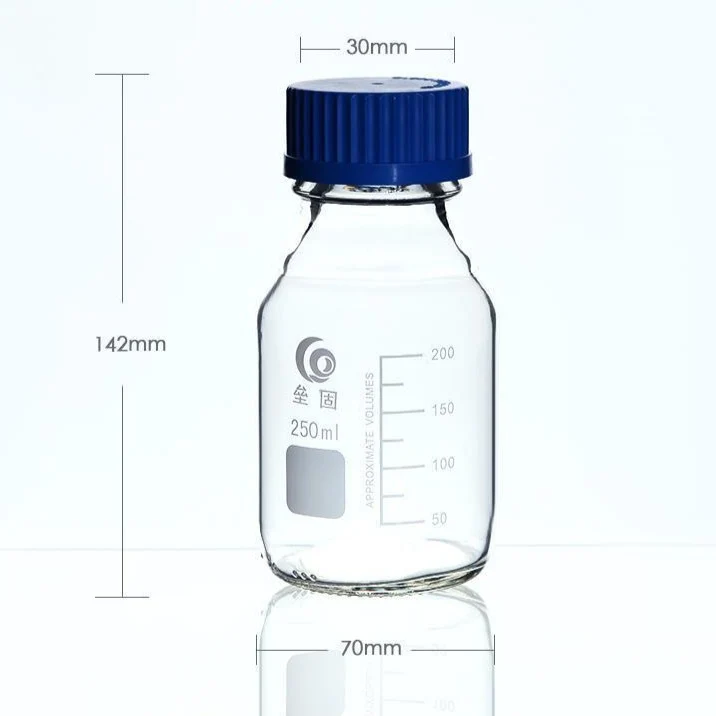Gewindeflasche, Klarglas, mit Teilung, 25 ml bis 1.000 ml