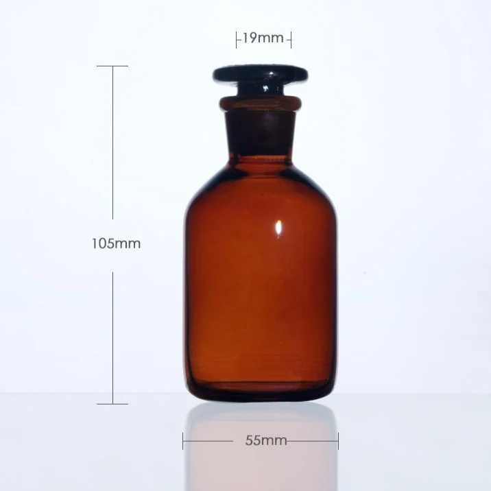 Steilbrustflasche mit Enghals, Braunglas, 60 ml bis 20.000 ml
