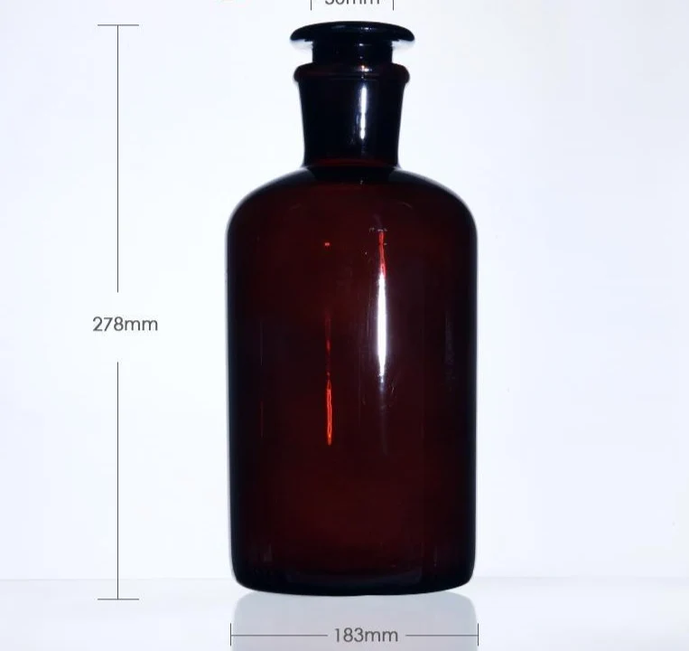 Steilbrustflasche mit Enghals, Braunglas, 60 ml bis 20.000 ml