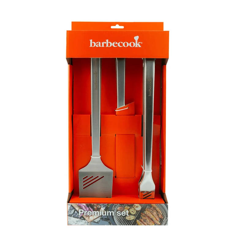 Barbecook Premium-Set mit Spatel, Messer und Zange